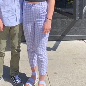 UO Laos Gingham High Rise Pant